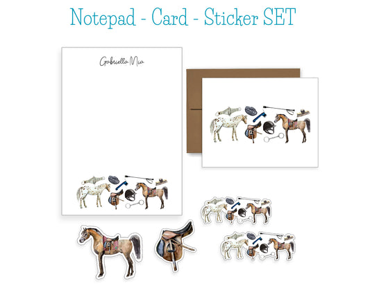 Horse Notepad, Card and Stickers