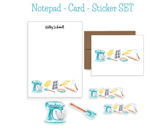 Chef Notepad, Card and Stickers