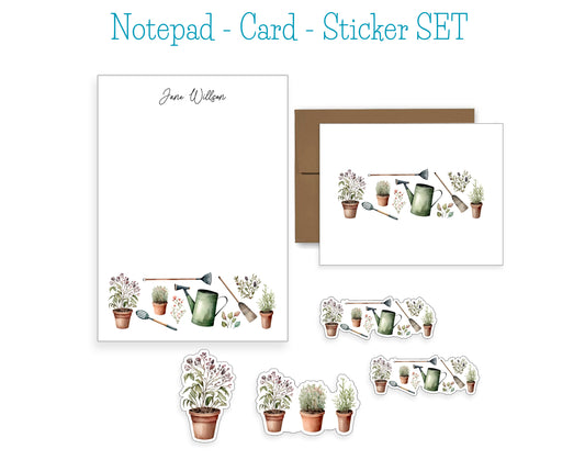 Garden Notepad and Stickers