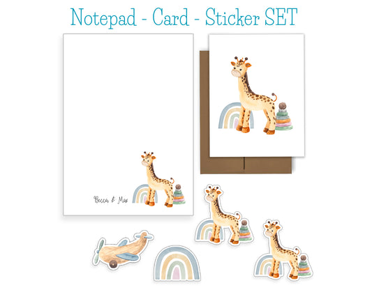 Baby Notepad, Card and Stickers