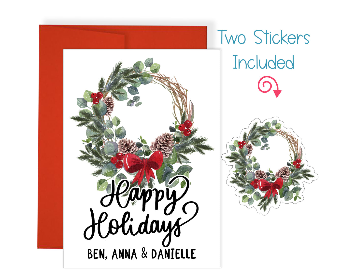 Wreath Christmas Card