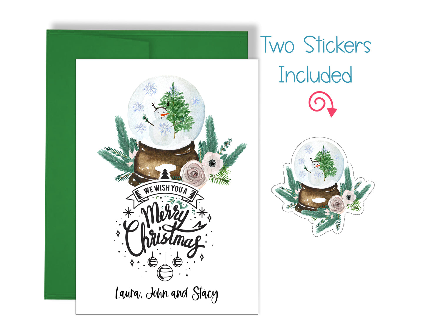 Snowglobe Christmas Card