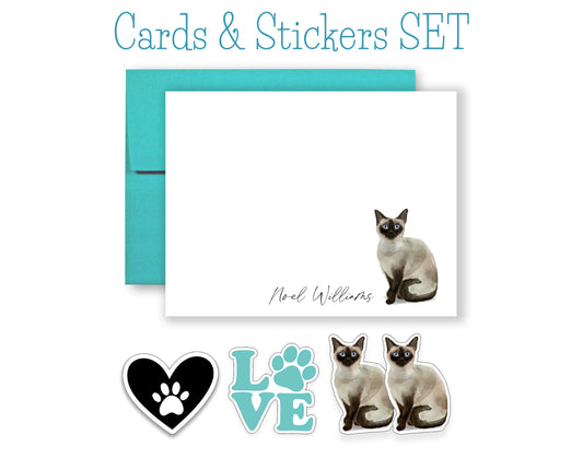 Siamese Cat Folded Note Cards