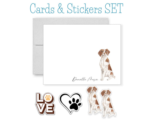 Brittany Folded Note Cards and Stickers