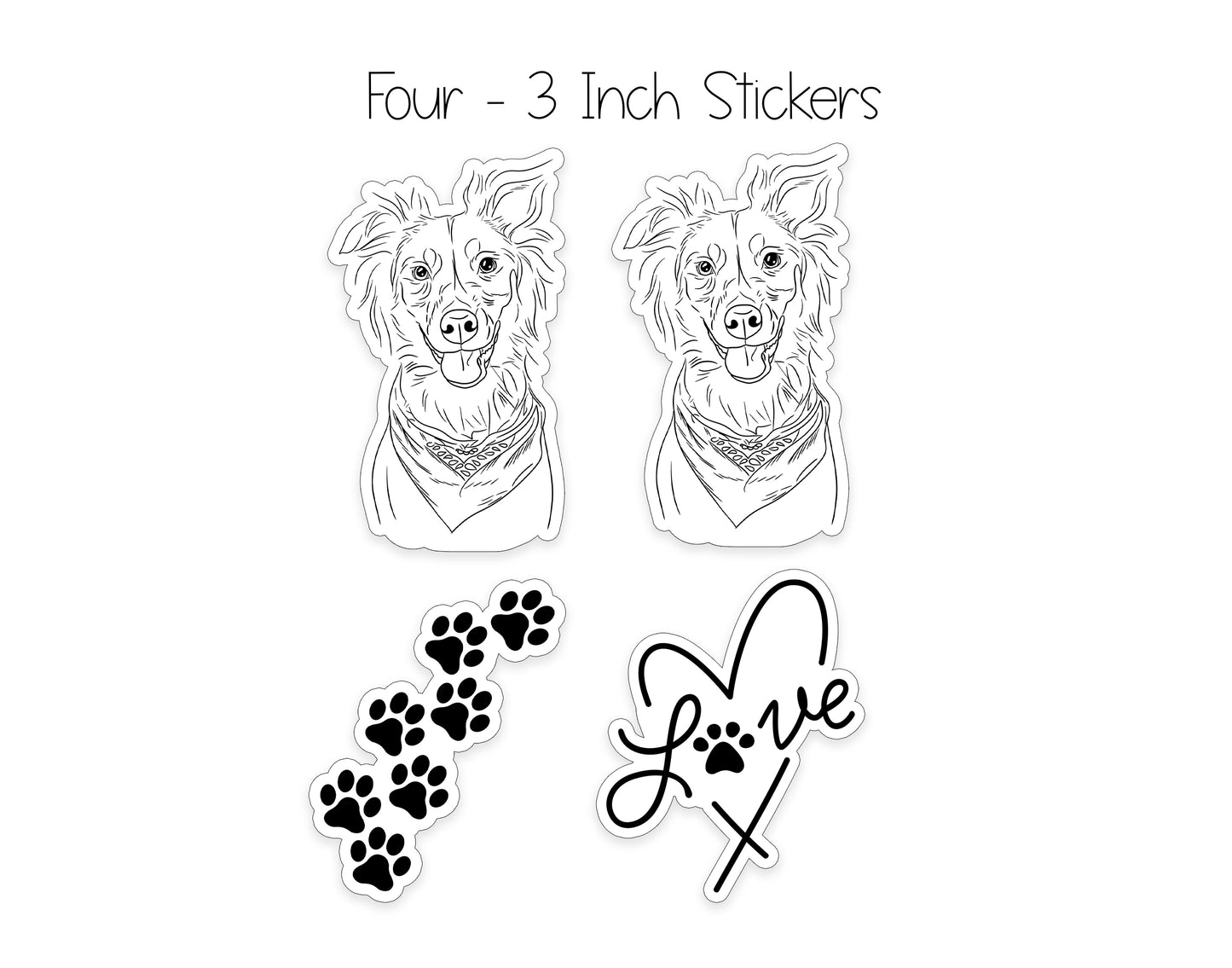 Custom Pet Sketch Notepad - Card - Stickers