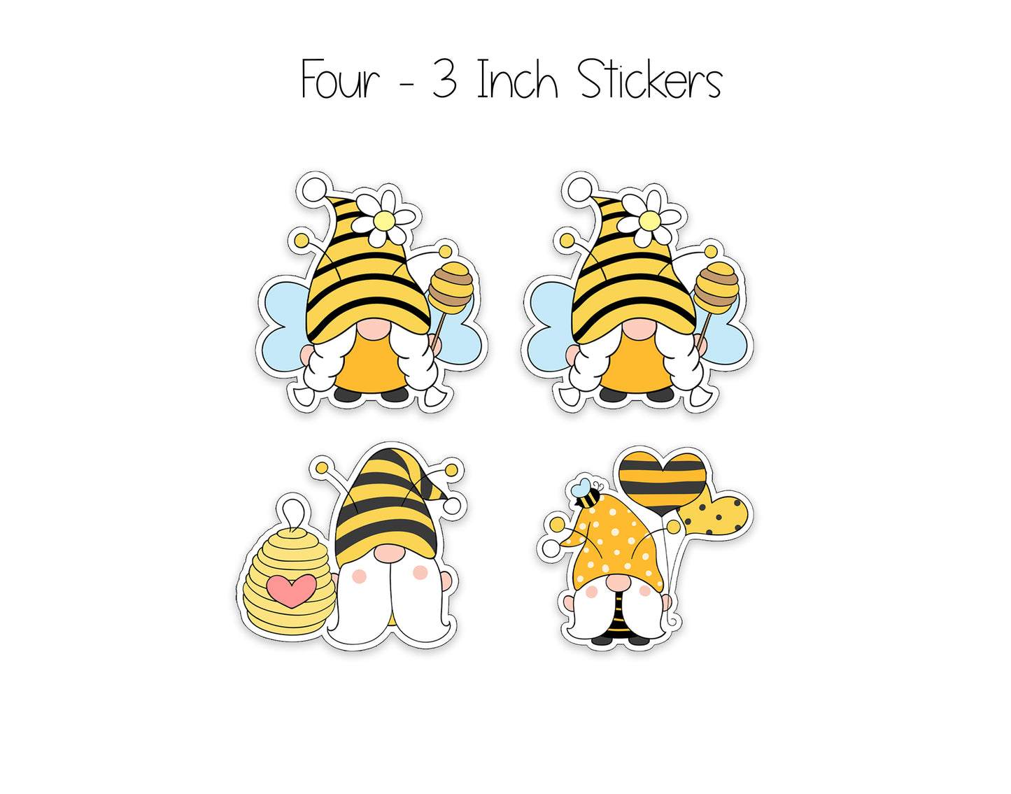 Bumble Bee Gnome Notepad, Card and Stickers