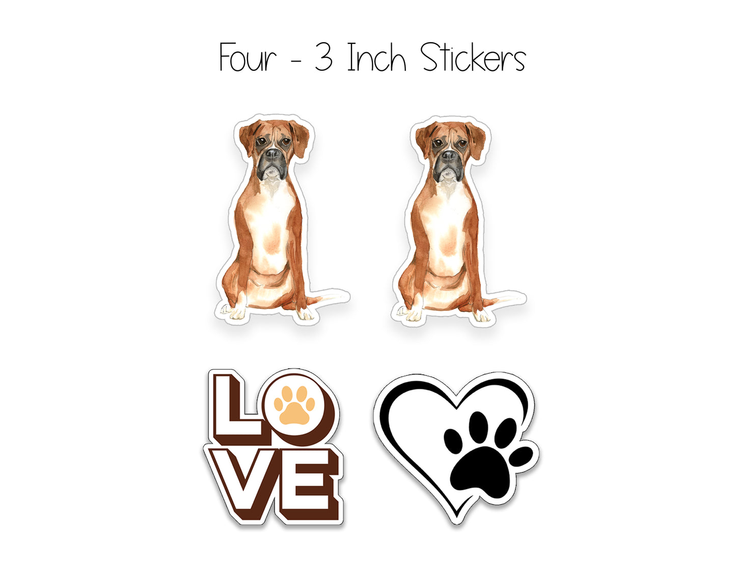 Boxer Folded Note Cards and Stickers