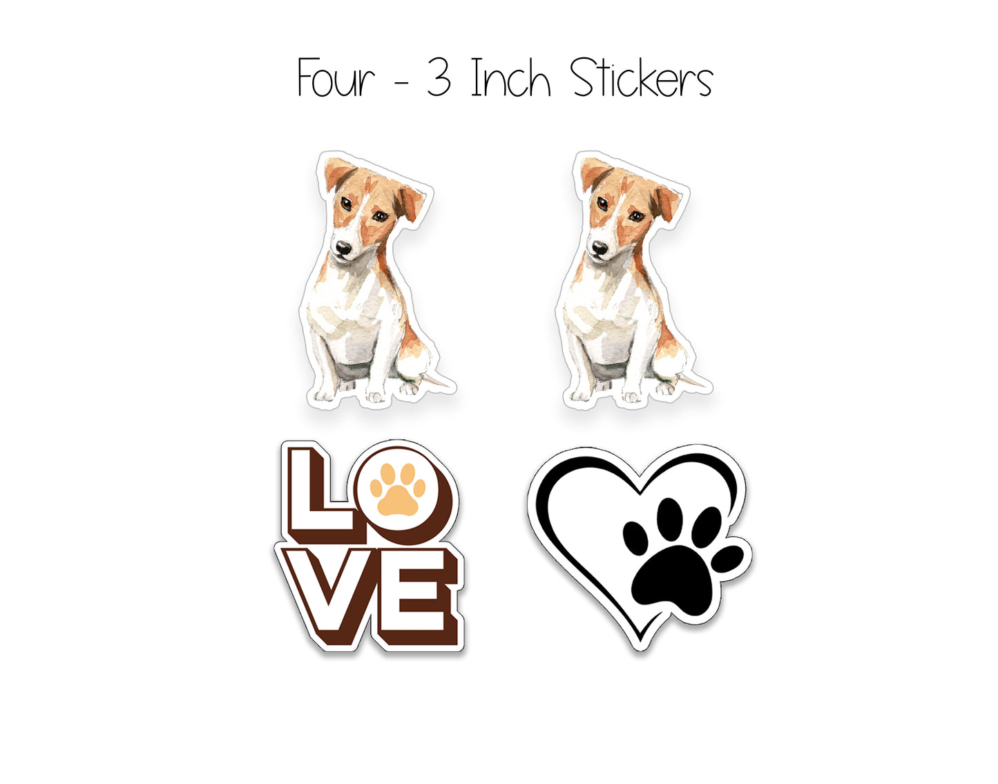 Jack Russell Terrier Folded Note Cards and Stickers