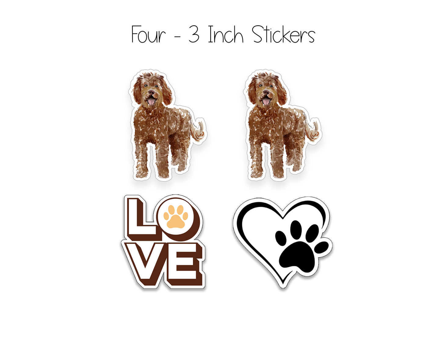 Labradoodle Folded Note Cards and Stickers