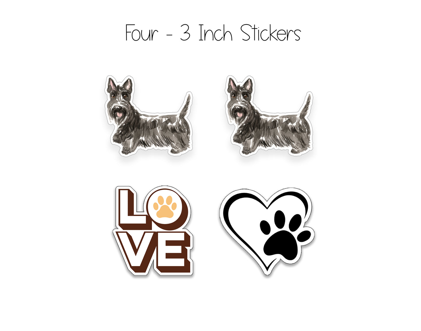Scottish Terrier Dog Notepad, Card and Stickers
