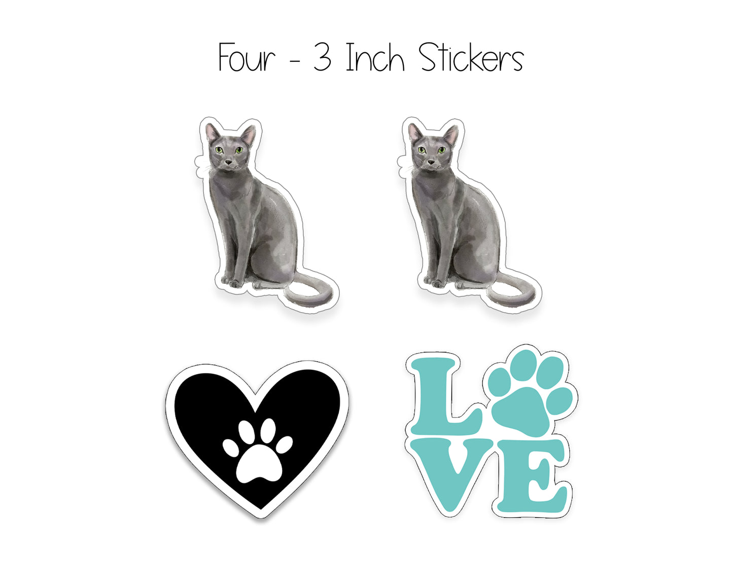 Grey Cat Folded Note Cards
