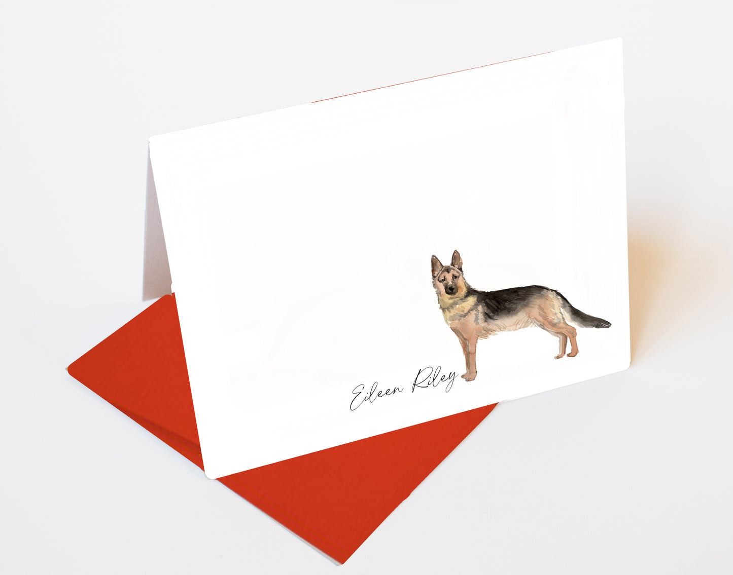 German Shepherd Folded Note Cards and Stickers