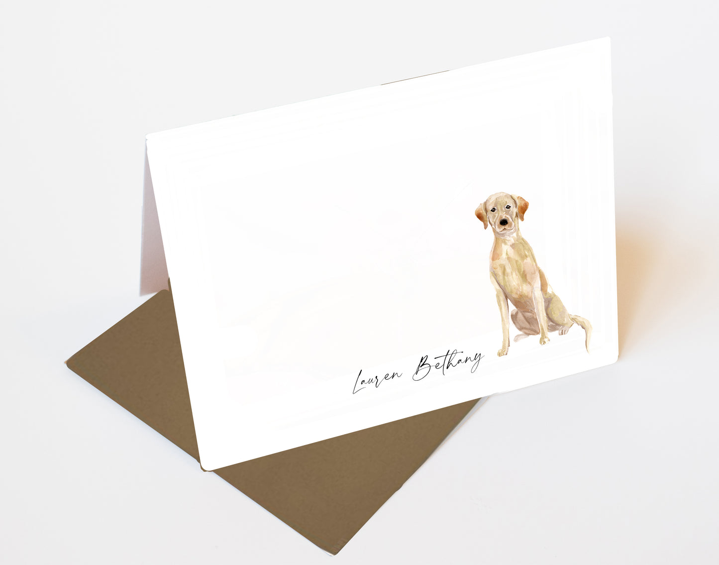 Yellow Labrador Folded Note Cards and Stickers