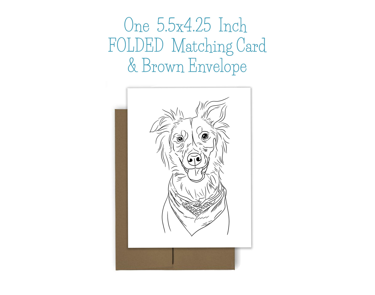 Custom Pet Sketch Notepad - Card - Stickers