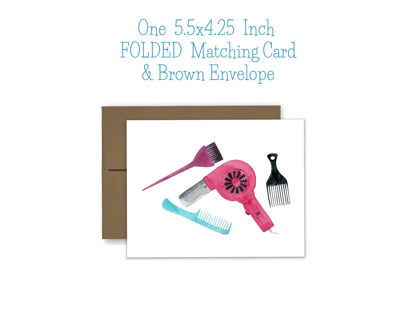 Hair Stylist Notepad, Card and Stickers