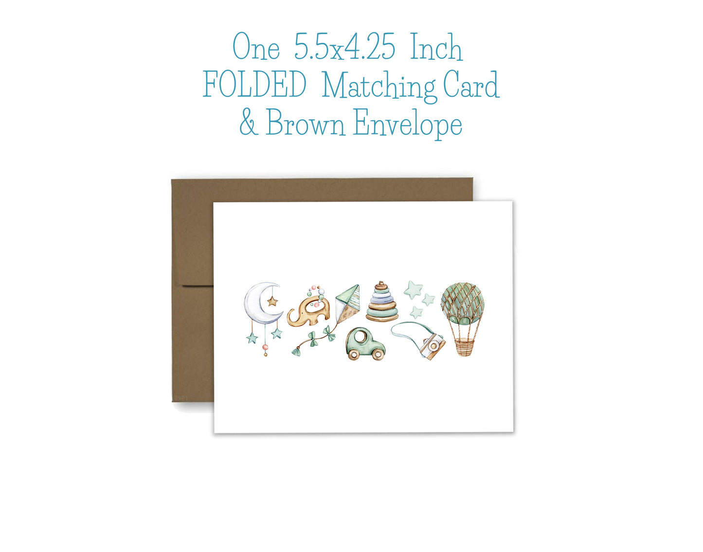 Baby Notepad, Card and Stickers