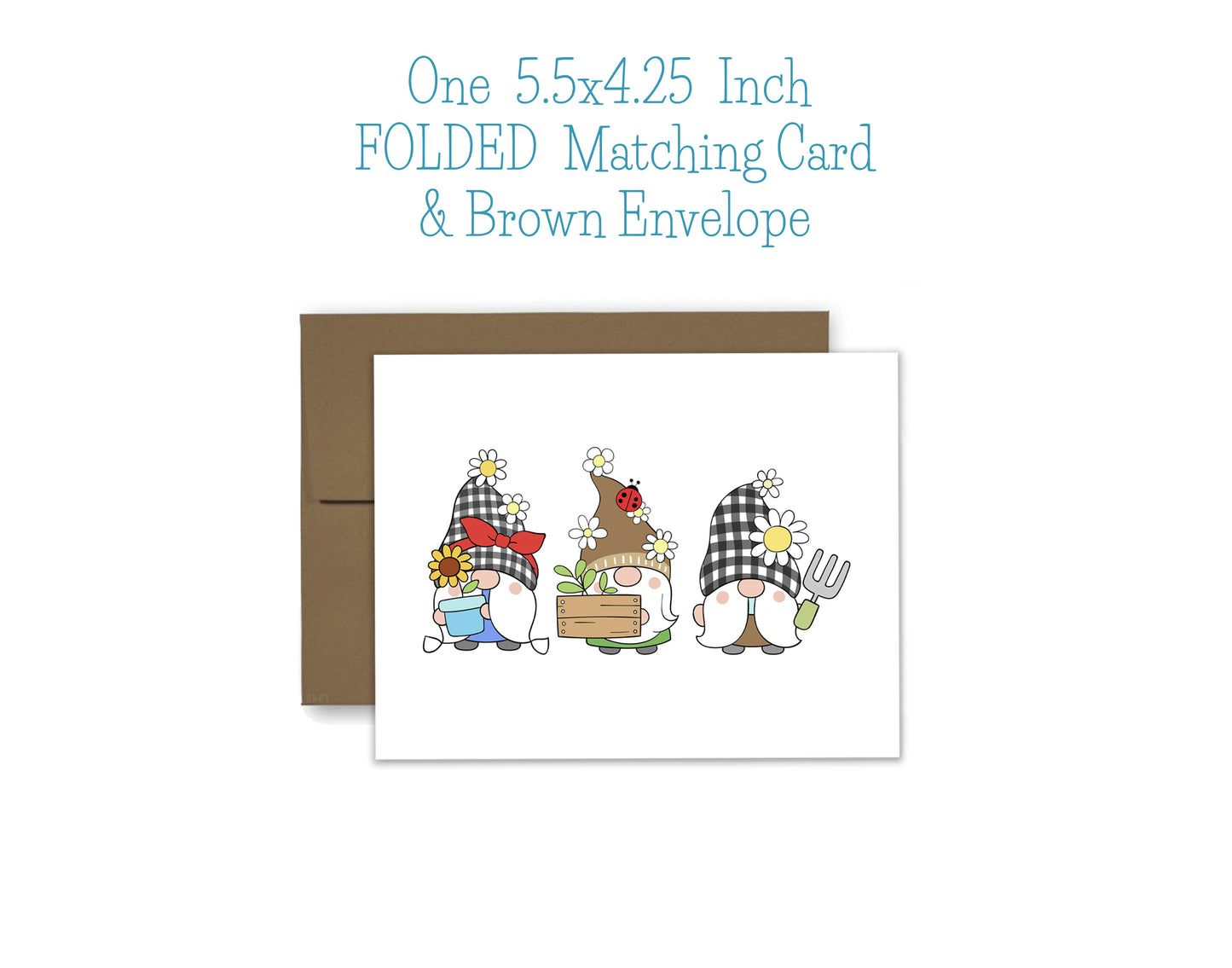 Garden Gnome Notepad, Card and Stickers