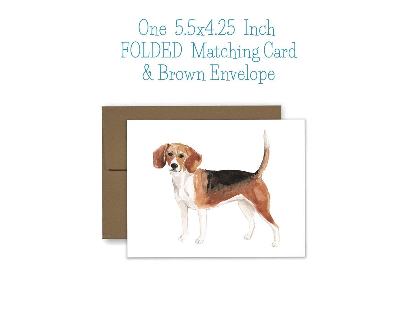 Beagle Dog Notepad, Card and Stickers