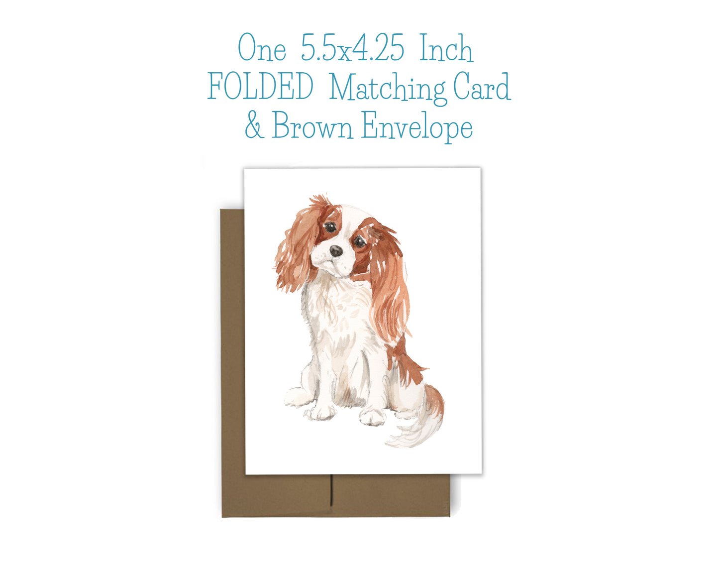 Cavalier King Charles Spaniel Dog Notepad, Card and Stickers