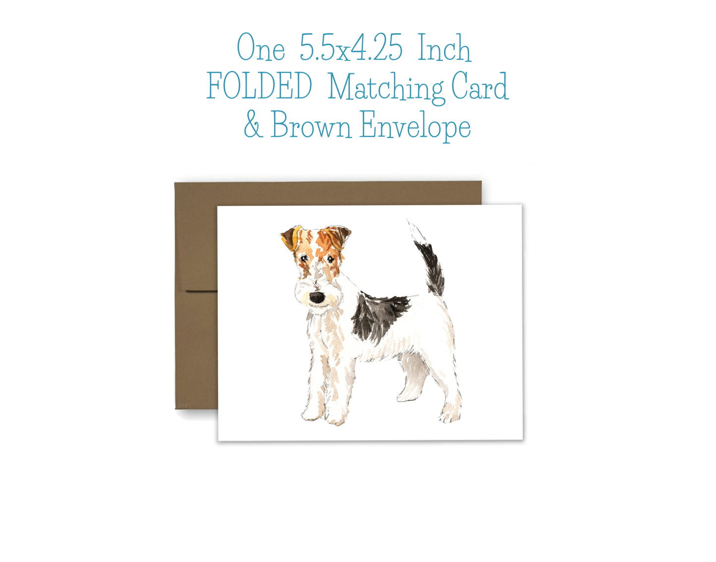 Fox Terrier Dog Notepad, Card and Stickers