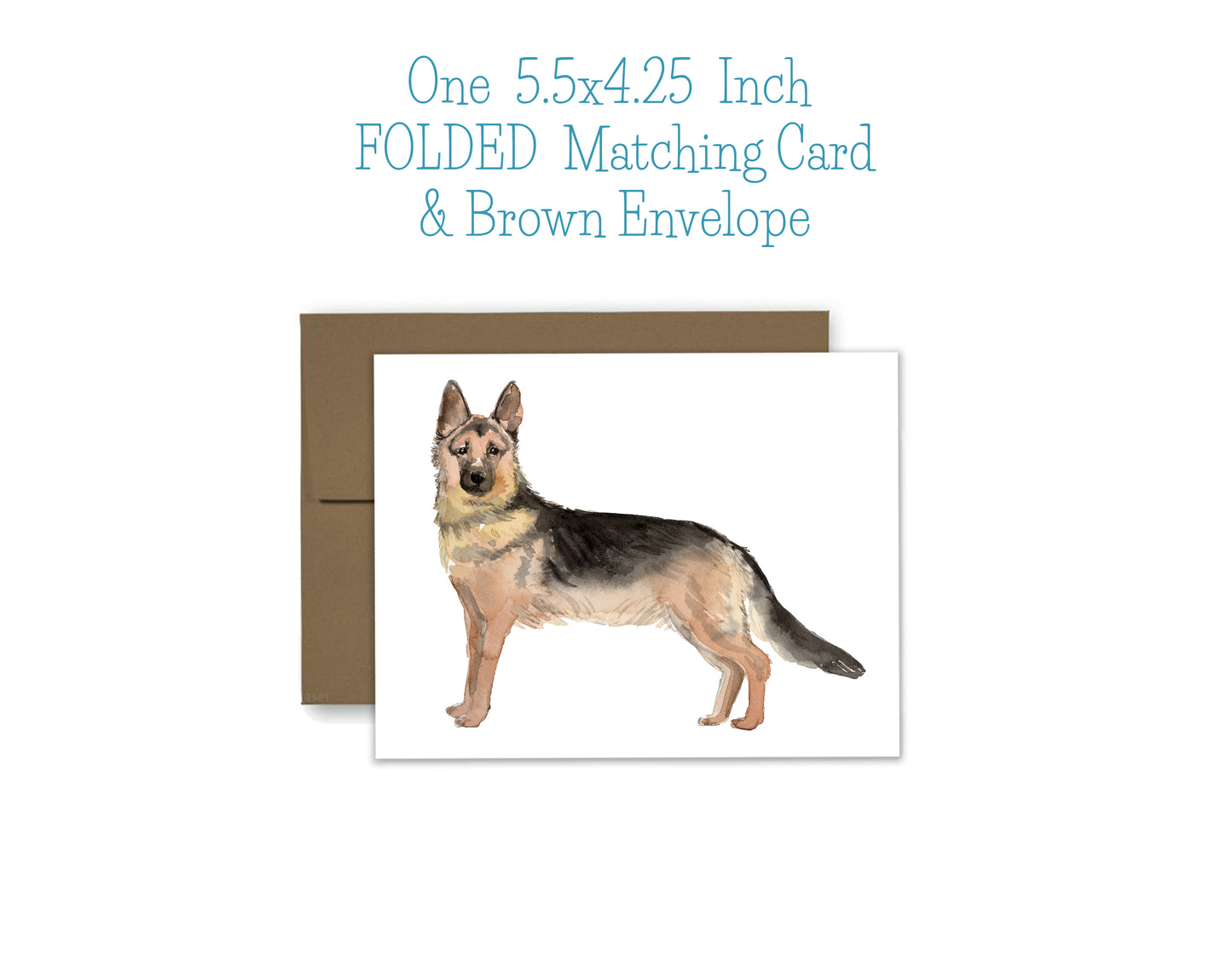 German Shepherd Dog Notepad, Card and Stickers