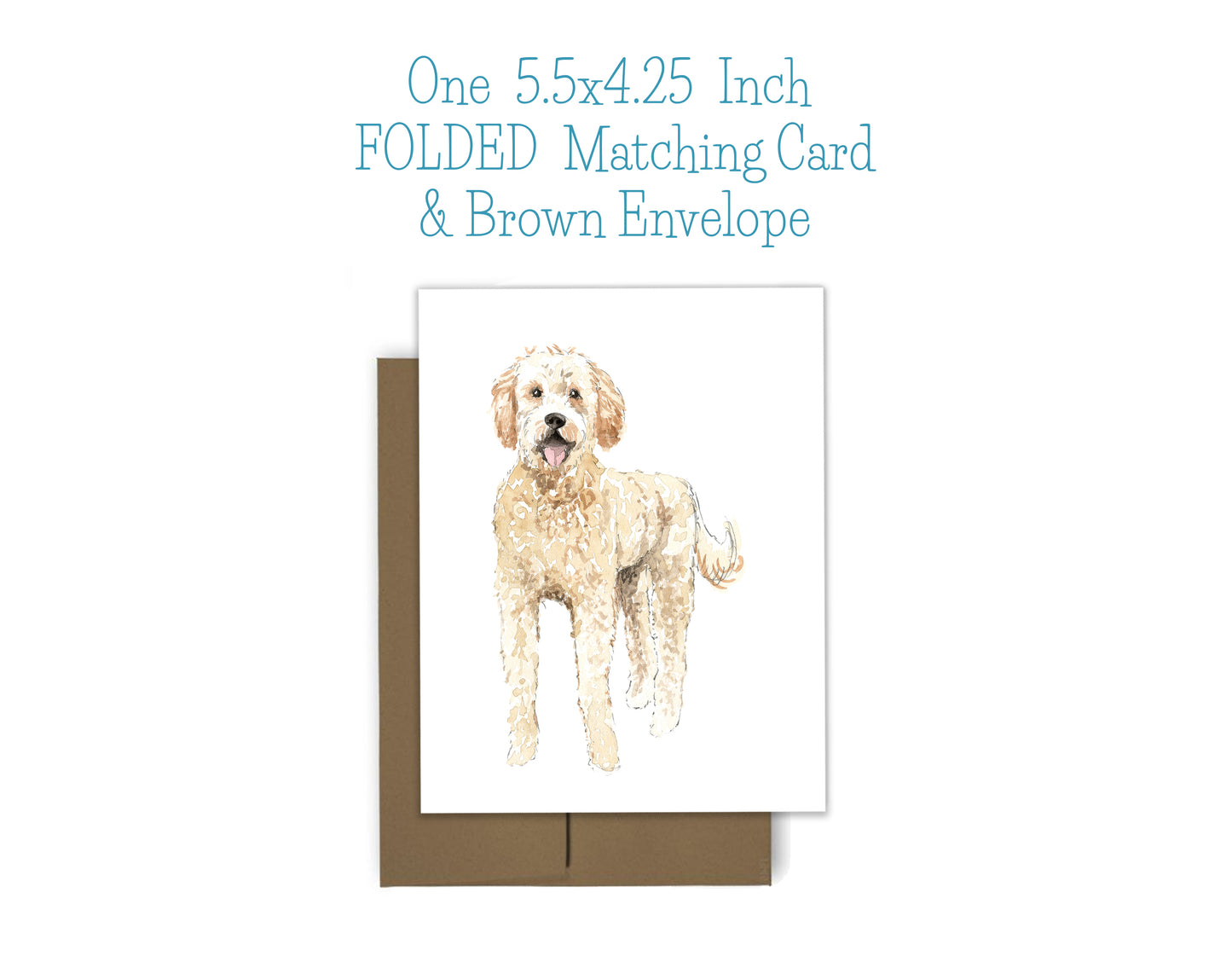 Goldendoodle Dog Notepad, Card and Stickers