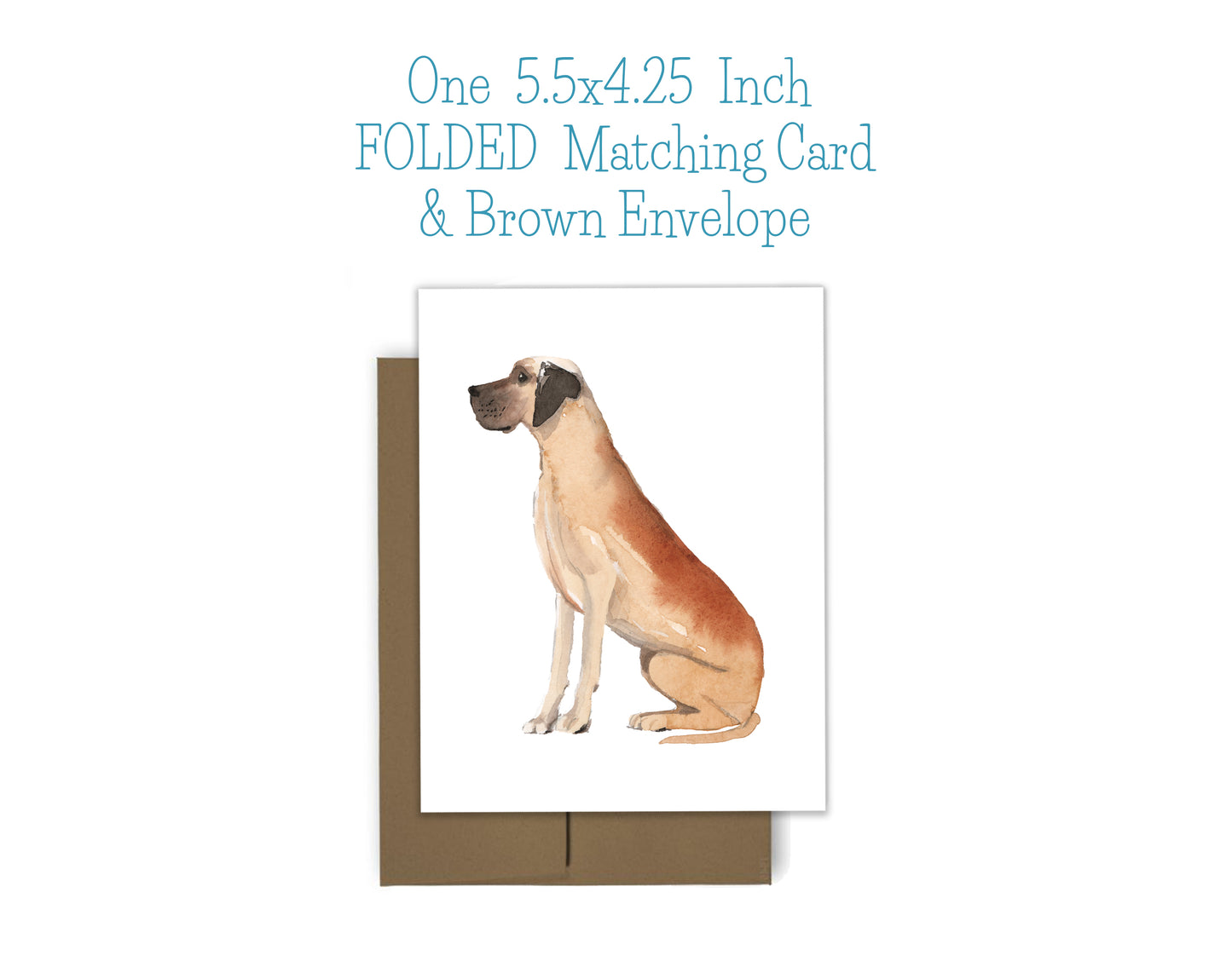 Great Dane Dog Notepad, Card and Stickers