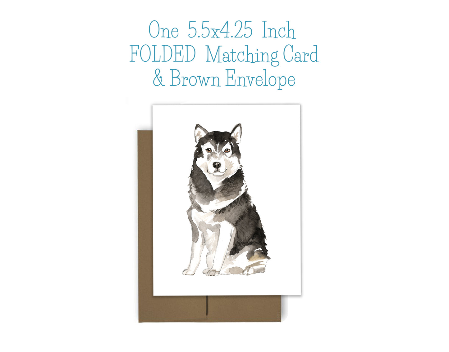 Malamute Dog Notepad, Card and Stickers