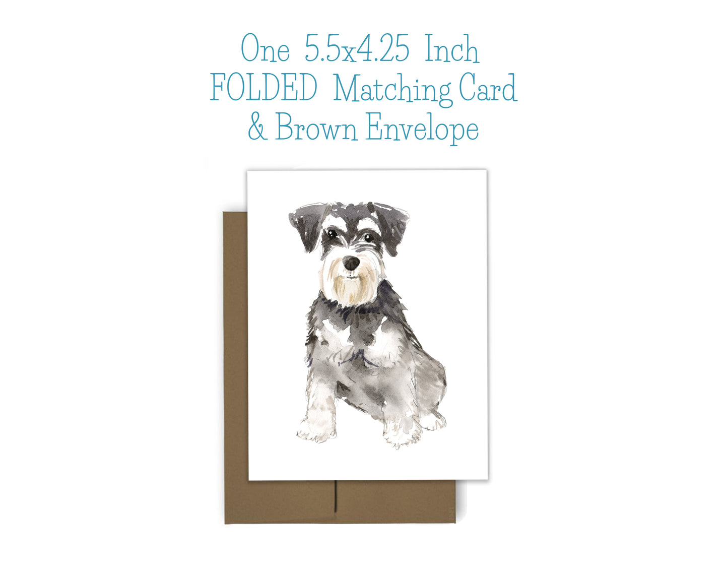 Miniature Schnauzer Dog Notepad, Card and Stickers
