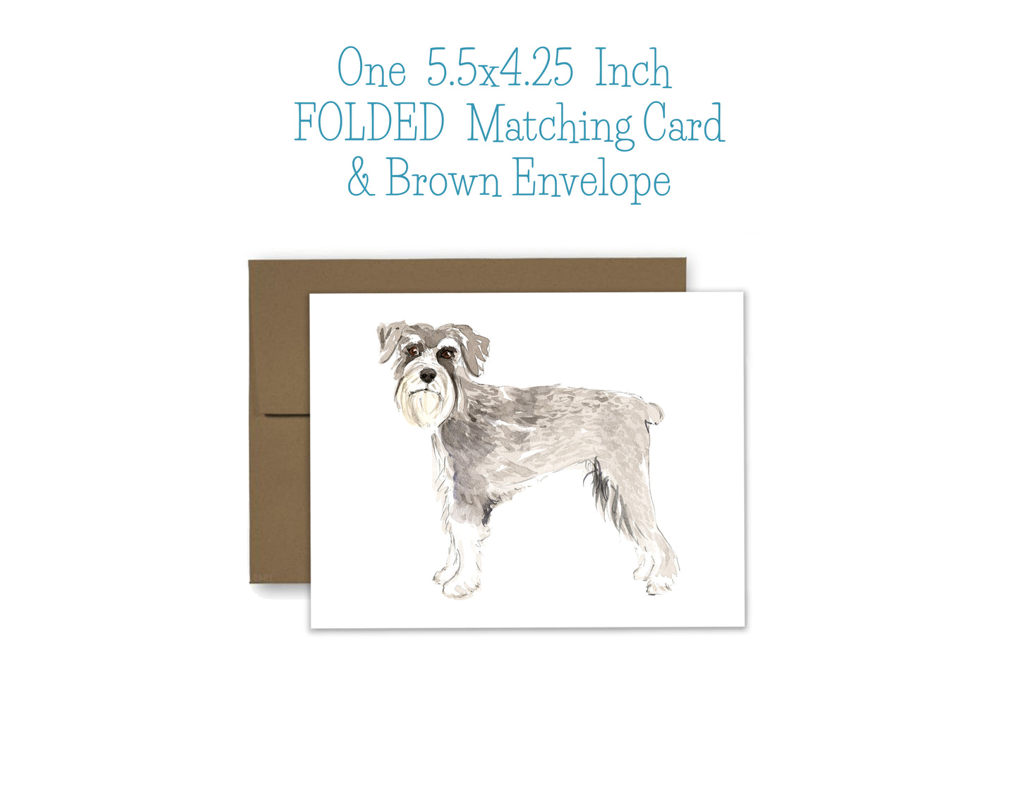 Schnauzer Dog Notepad, Card and Stickers
