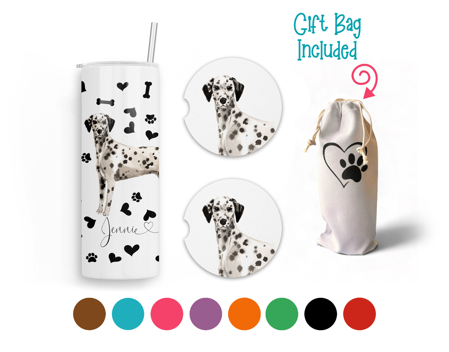 Dalmatian 20 oz Tumbler and Coaster