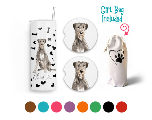 Irish Wolfhound 20 oz Tumbler and Coasters