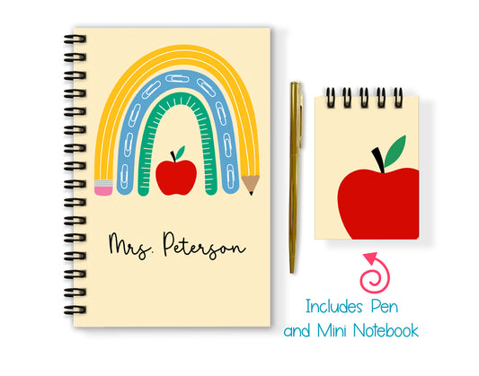 Teacher Soft or Hard Cover Notebook and Pen Set