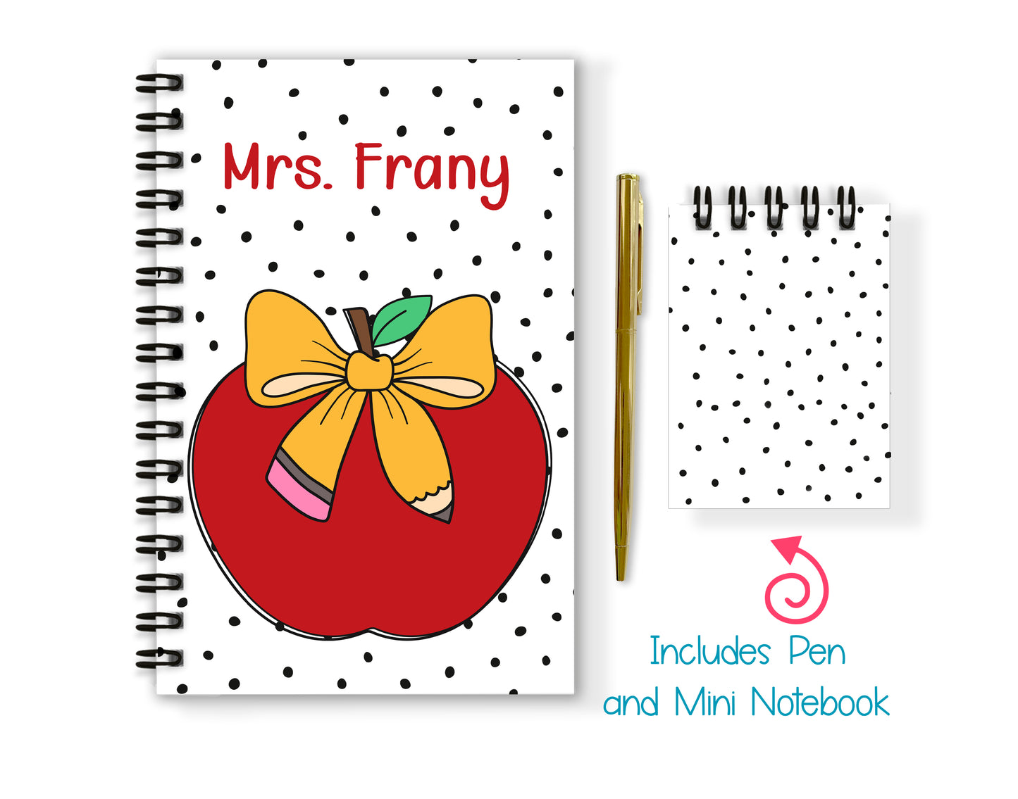Teacher Soft or Hard Cover Notebook and Pen Set