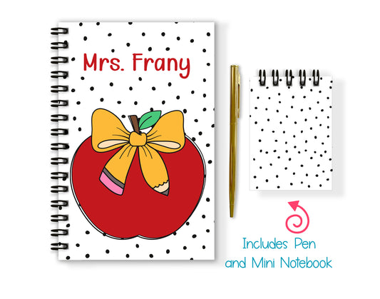 Teacher Soft or Hard Cover Notebook and Pen Set