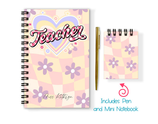 Teacher Soft or Hard Cover Notebook and Pen Set