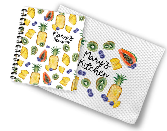 Pineapple Recipe Book and Towel