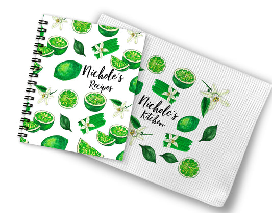 Lime Recipe Book and Towel