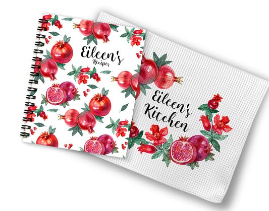 Pomegranate Recipe Book and Towel