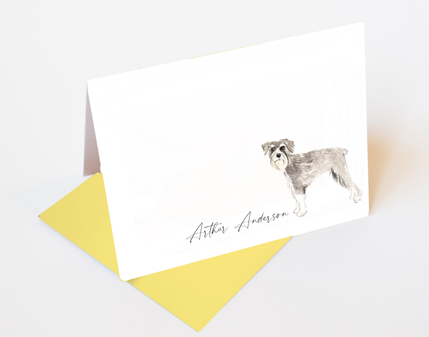 Schnauzer Folded Note Cards and Stickers