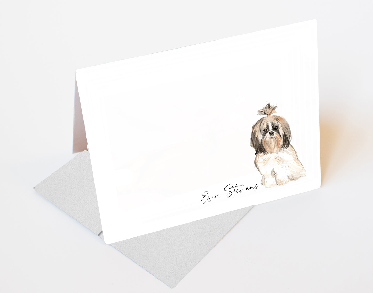 Shih Tzu Folded Note Cards and Stickers