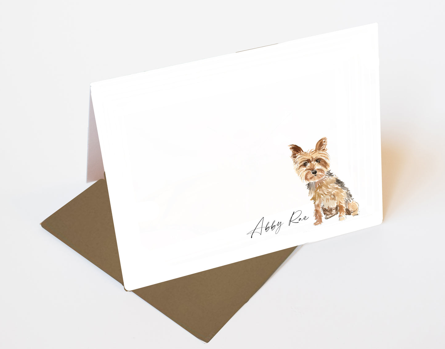 Yorkshire Terrier Folded Note Cards and Stickers