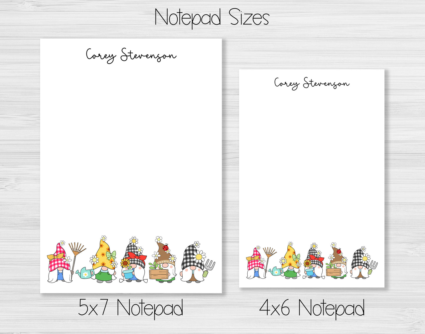 Garden Gnome Notepad, Card and Stickers