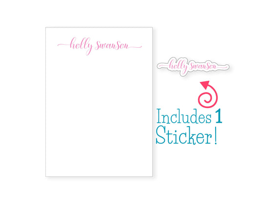 Script Name and Stickers