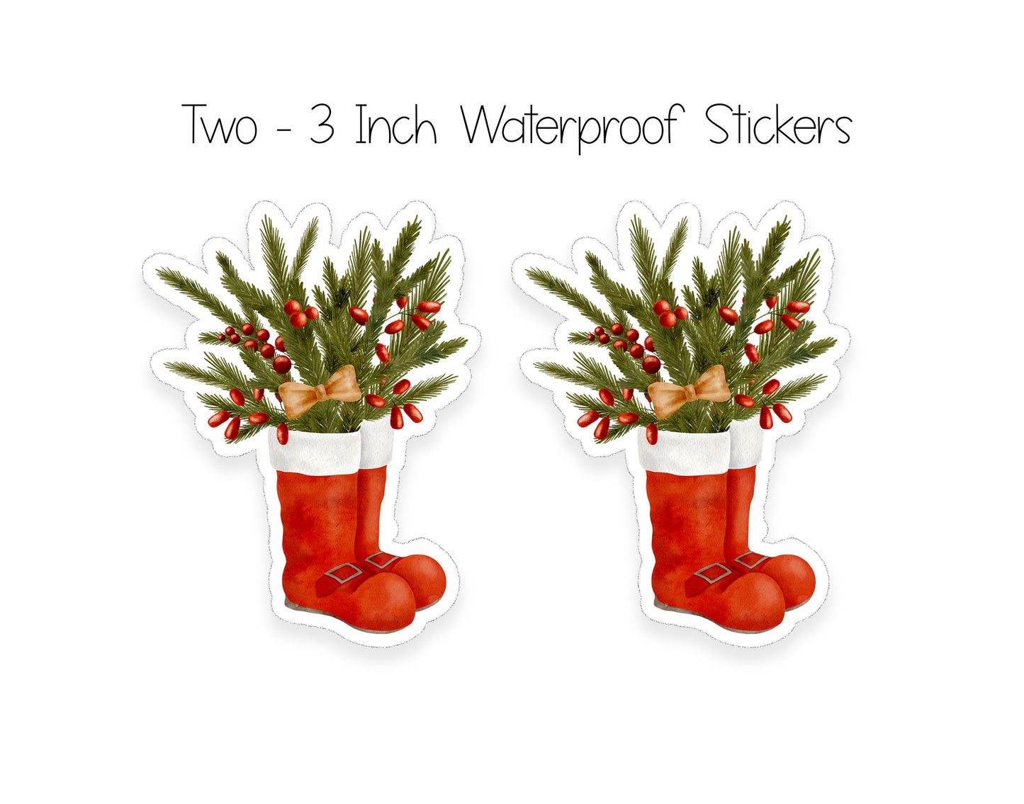 Christmas Santa Boot Notepad and Stickers